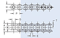 Dimensions<!--ANSI Roller Chain Single Strand-->
